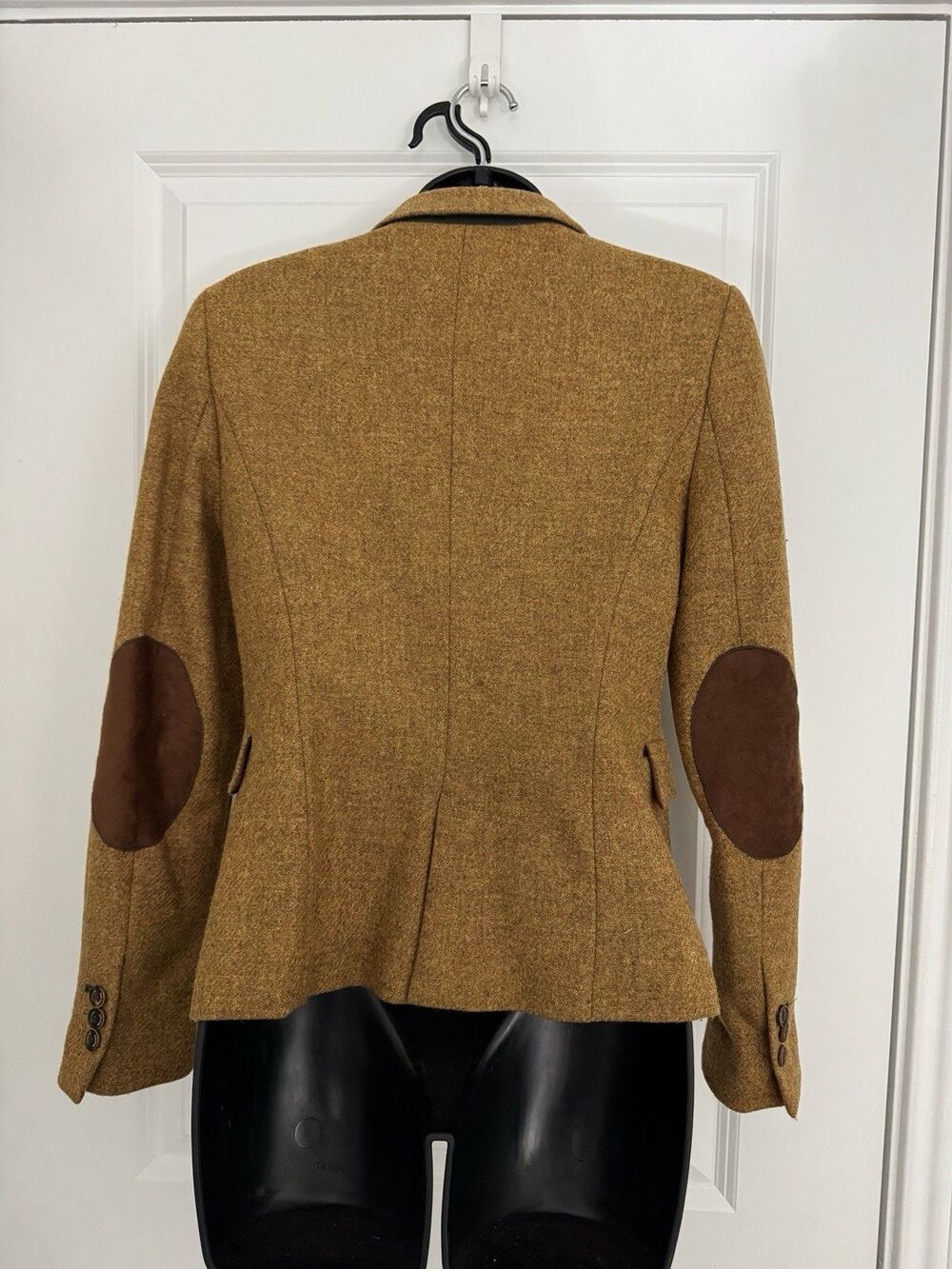 Zara Basic Women's Brown Wool Blazer Elbow Patches - Picture 2 of 5
